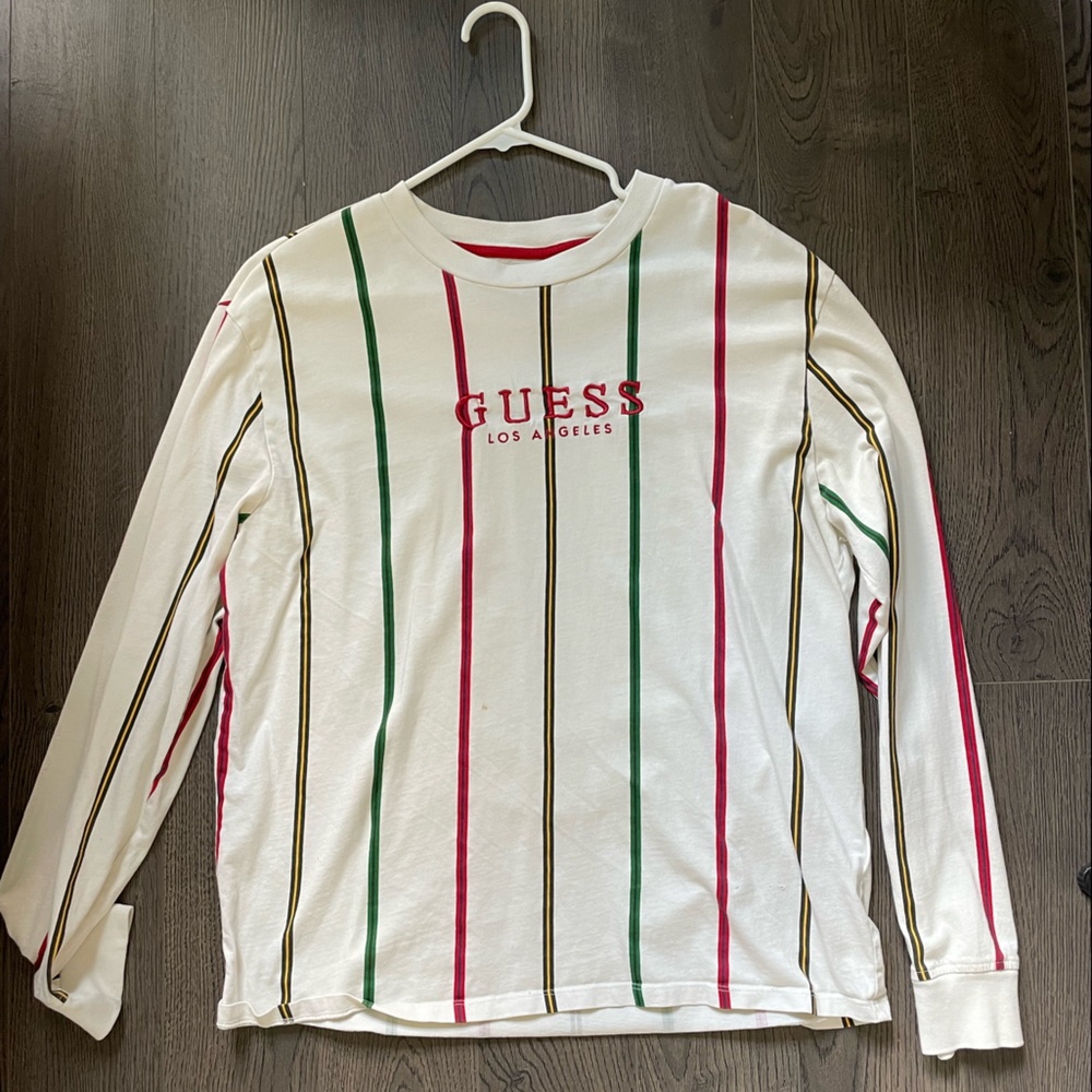 Guess Long Sleeve stripped shirt Large